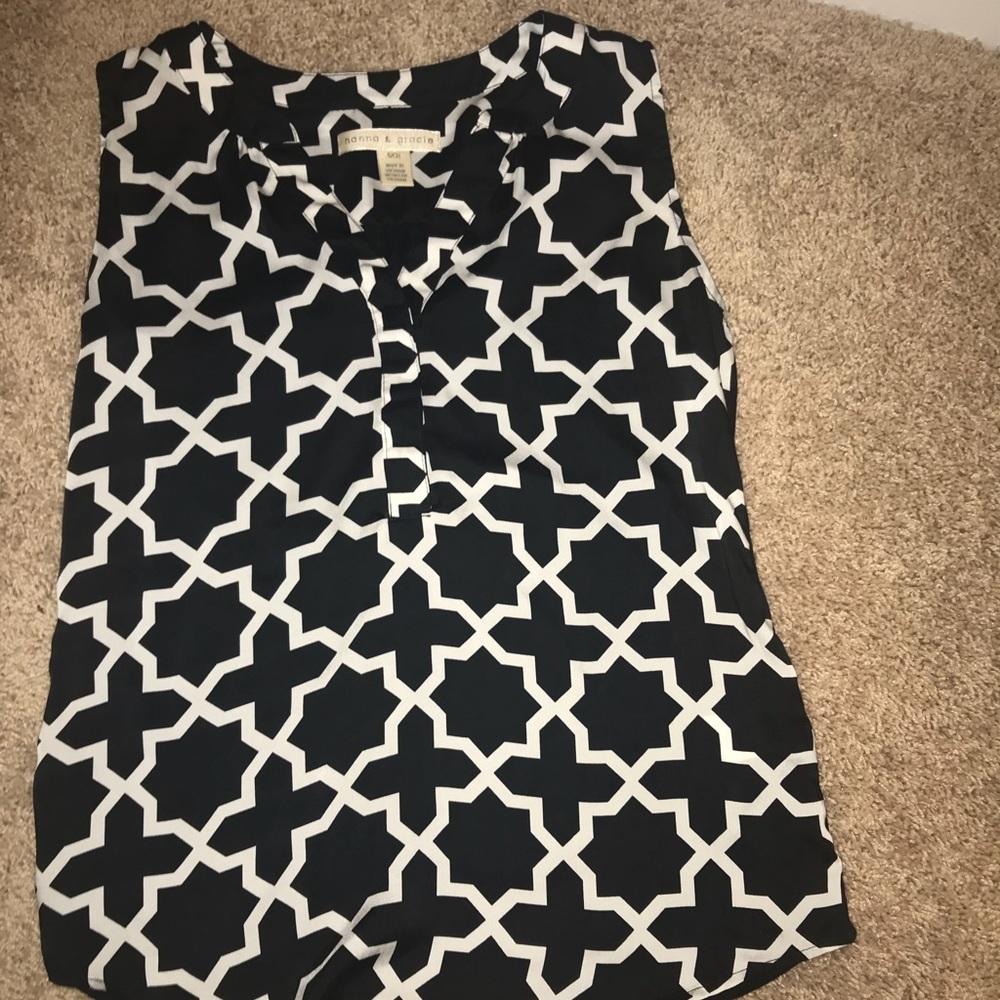 Black and white dress shirt